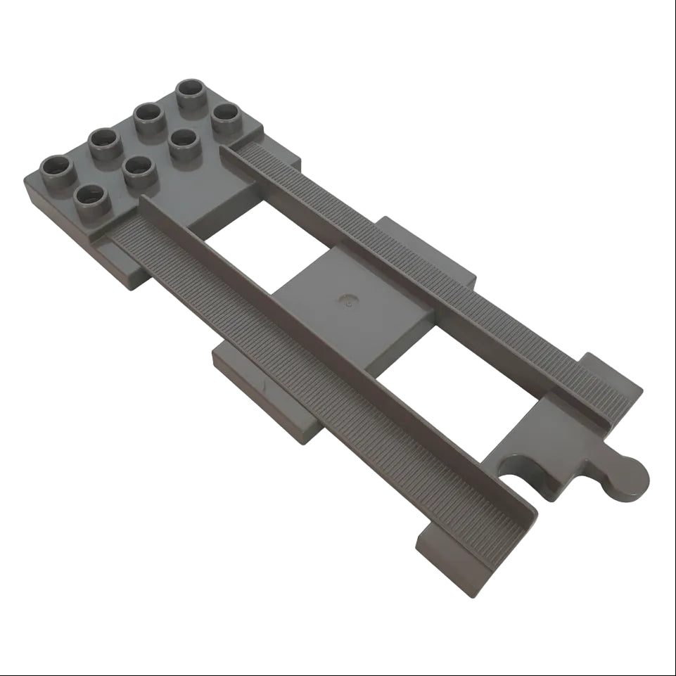 lego duplo eisenbahn zug log schiene schienen eisenbahnschiene einzeln bausteinjäger 31442 endstück dunkelgrau 31442