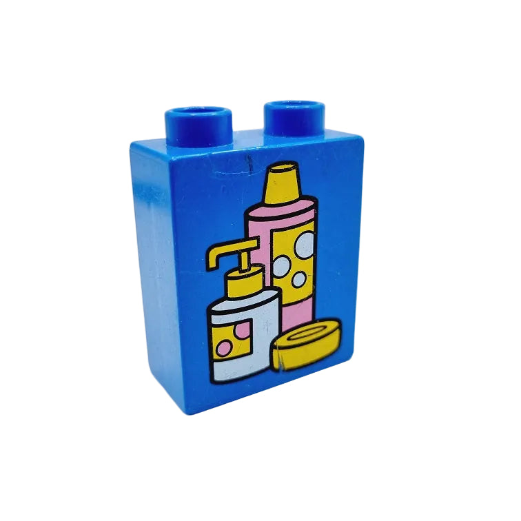 lego duplo bedruckt motivstein 4066pb132 seife creme badezimmer bad einzeln nventar deko spielen puppenhaus blau einzeln