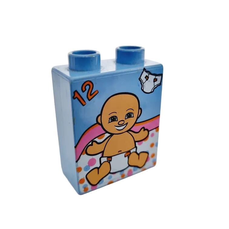lego duplo bedruckt motivstein 4066pb337 paket windeln hellblau 2x1x2 baby 12 einzeln