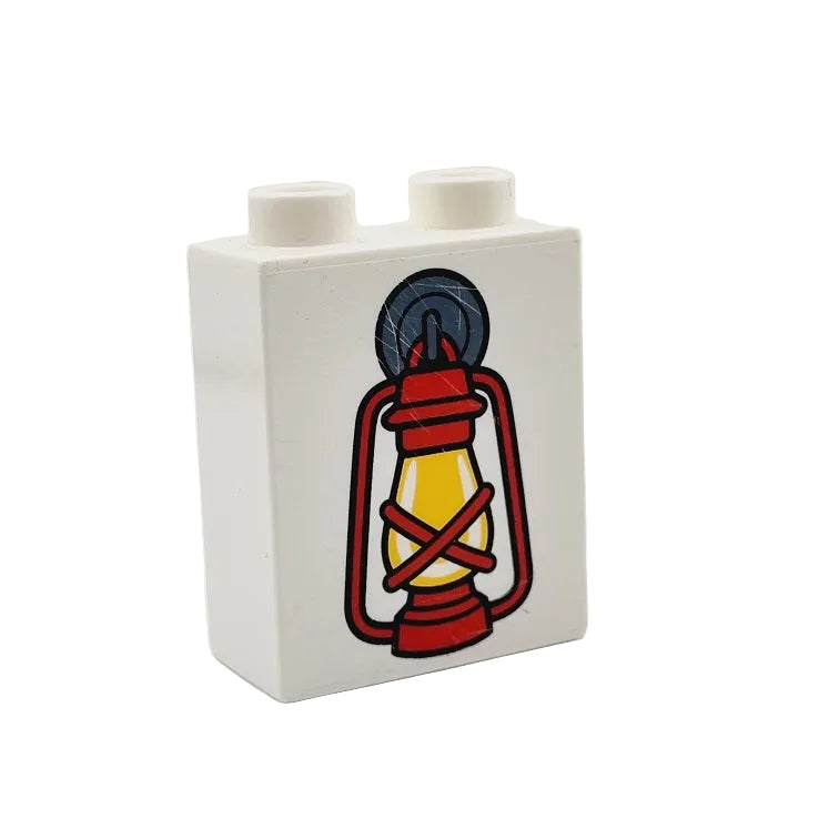 lego duplo bedruckt motivstein 4066pb641 laterne öllampe rot 2x1x2 wandlampe