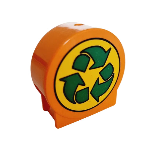 lego duplo bedruckter baustein motivstein recycling 41970px4 pfeile rund müll müllabfuhr logo