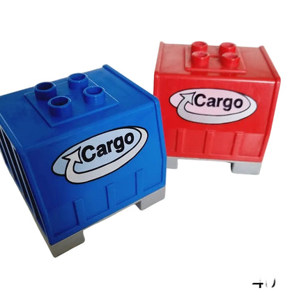 Lego Duplo Cargo Container rot blau