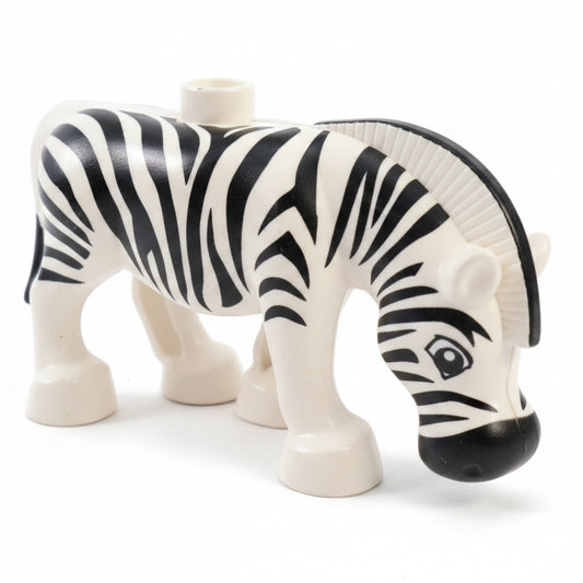 lego duplo zebra zebras zier einzeln einzelteile bausteinjäger afrika savanne zoo 4415c01pb01 groß streifen gestreift