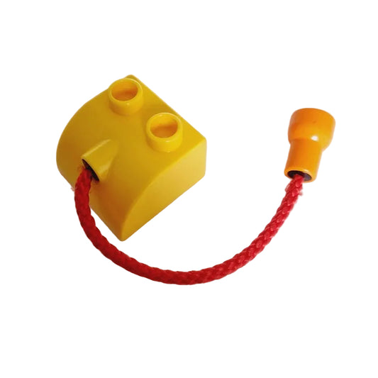 lego duplo baustein sonderbaustein 44198c03 gelb seil orange halterung cordel faden einzeln einzelteile