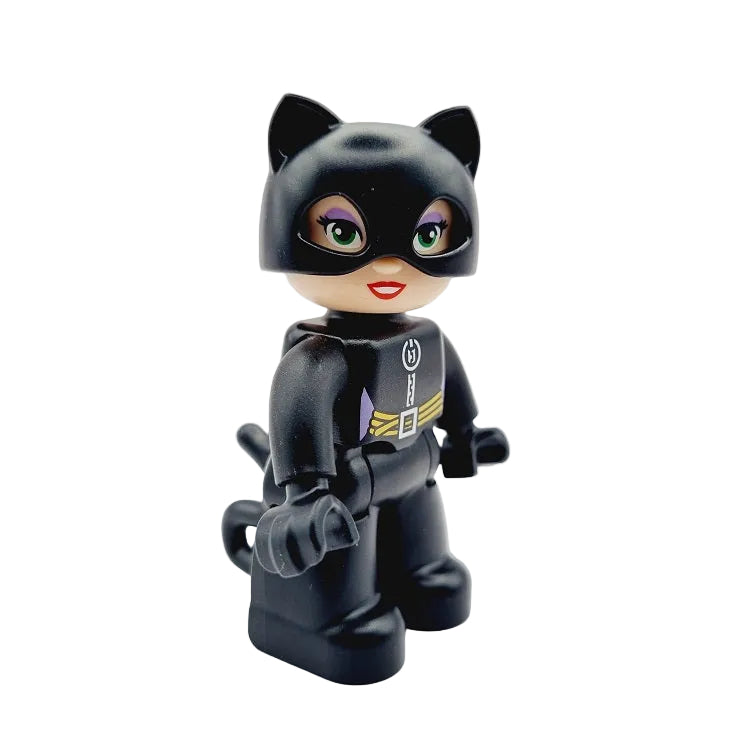 lego duplo figur einzeln dc superhelden superheld 47394pb188 catwoman superheldin anzug schwarz katze schwanz maske katzenohren makeup