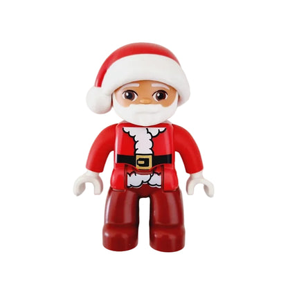lego duplo weihnachtsmann figur einzeln 47394pb337 neu dunkelrit rot weihnachten