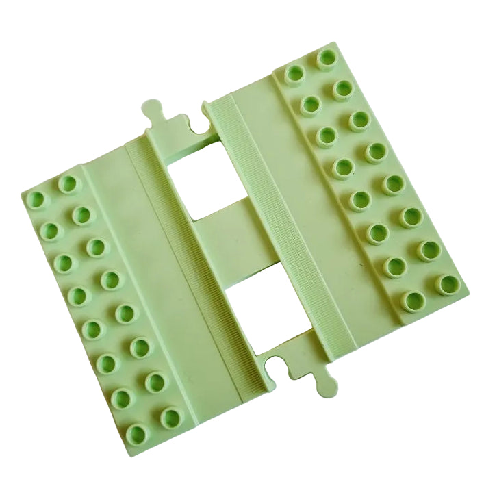 lego duplo eisenbahn zug log schiene schienen eisenbahnschiene einzeln bausteinjäger 5370 beiseitiger bahnsteig lindgrün