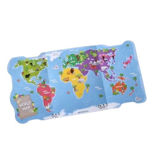 Lego Duplo Weltkarte aus Pappe