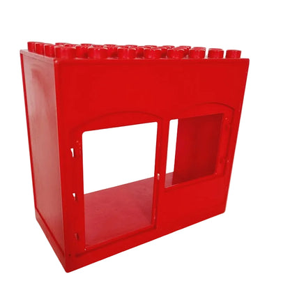 lego duplo haus gebäude 6431 8x4 rot fenster tür 