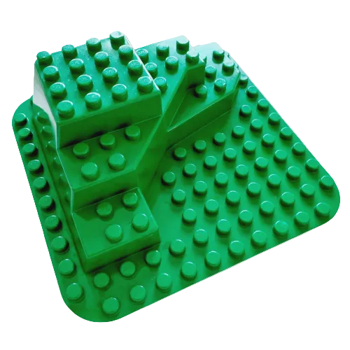 lego duplo platte grundplatte 3d berg 6433 grün 12x12