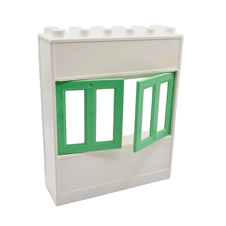 lego duplo wand haus fenster weiß lindgrün 6460 6468 6x2