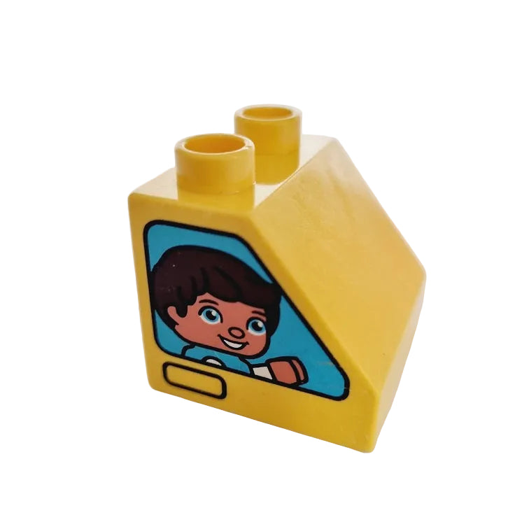lego duplo baustein bedruckt motivstein kreative fahrzeuge autos 6474pb7 fenster 2x2 gelb junge einzeln 