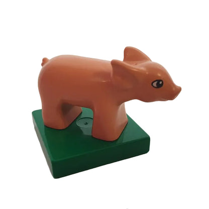 lego duplo tier tiere schwein sau einzeln einzelteile bausteinjäger 75726c01pb01 ferkel auf platte sockel 2x2 grün klein alt 