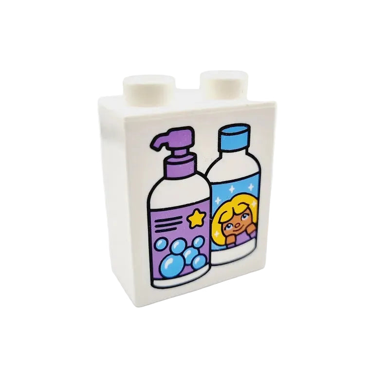 lego duplo bedruckt motivstein shampoo schampoo seife duschbad badezimmer bad einzeln einzelteile inventar puppenhaus 
