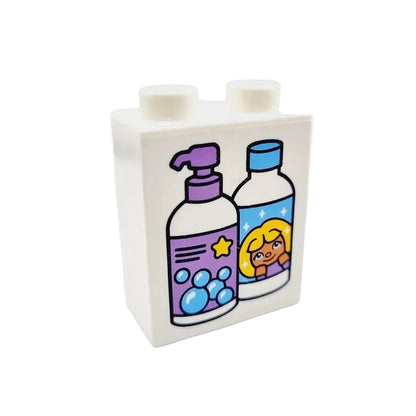 lego duplo bedruckt motivstein shampoo schampoo seife duschbad badezimmer bad einzeln einzelteile inventar puppenhaus 