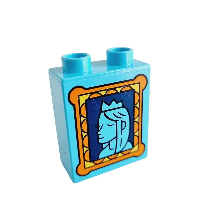 lego duplo bedruckt motivstein 76371pb165 bild gemälde kunst frau azur rahmen wandbild 2x1x2 dekoration deko puppenhaus