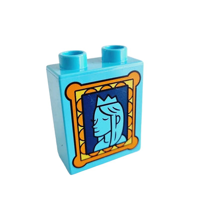 lego duplo bedruckt motivstein 76371pb165 bild gemälde kunst frau azur rahmen wandbild 2x1x2 dekoration deko puppenhaus