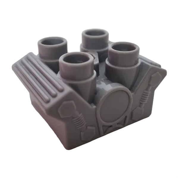 lego duplo einzeln einzelteile fahrzeugeinzelteile bausteinjäger motor motorblock 2x2 hellgrau 85347