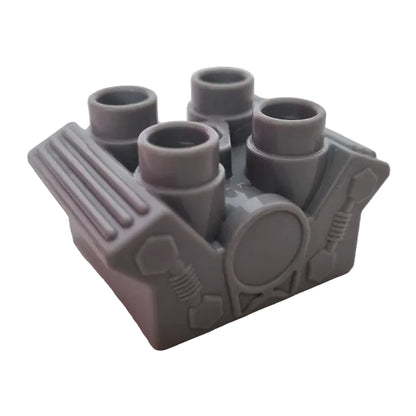 lego duplo einzeln einzelteile fahrzeugeinzelteile bausteinjäger motor motorblock 2x2 hellgrau 85347