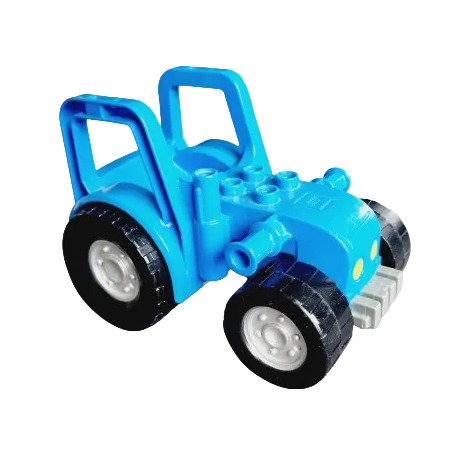 lego duplo traktor trecker trekker fahrzeug einzeln bausteinjäger 87967c01pb01 mittelblau neu silber