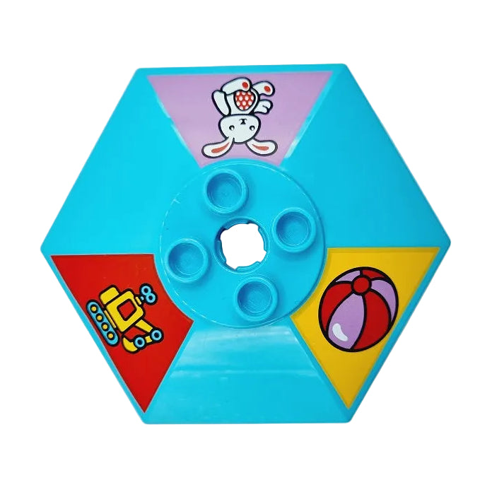 lego duplo schirm sonnenschwirm regenschirm einzeln einzelteile bausteinjäger 92002pb01 groß 2x2 noppen spielzeug bedruckt ball bagger