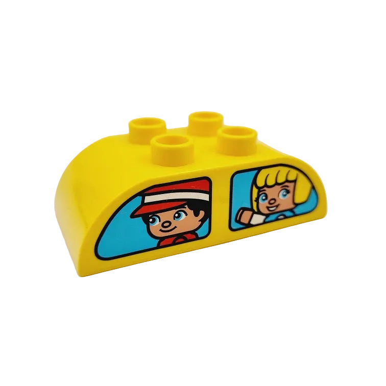 lego duplo baustein bedruckt motivstein kreative fahrzeuge autos 98223pb024 4x2 gelb junge mädchen einzeln