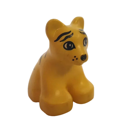 lego duplo tiere tier tiger einzeln einzelteile bausteinjäger zoo zirkus bb0813 klein sitzend gelb alt 
