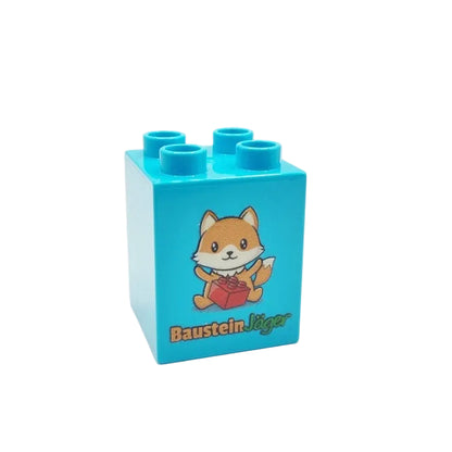 lego duplo bedruckter baustein motivstein 2x2x2 bausteinjäger fuchs einzeln einzelteile 