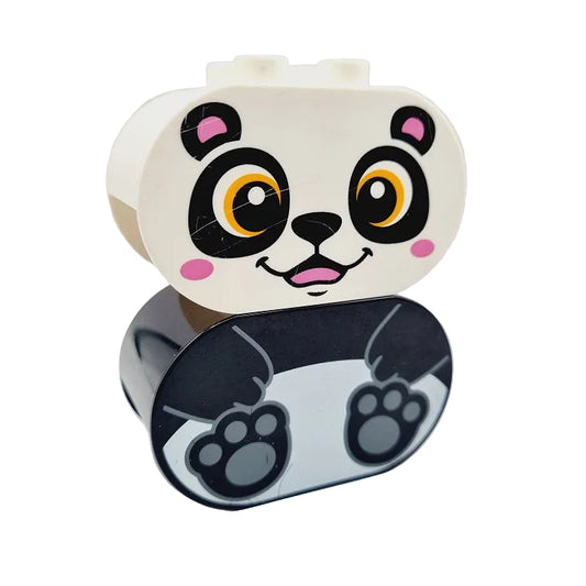 lego duplo bausteinjäger panda tier 2-teilig bedruckt motivstein einzeln 