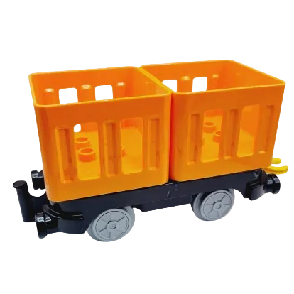 lego duplo eisenbahn zug lok lokomotive waggon wagen anhänger bausteinjäger einzeln personenwagen personenwaggon orange 