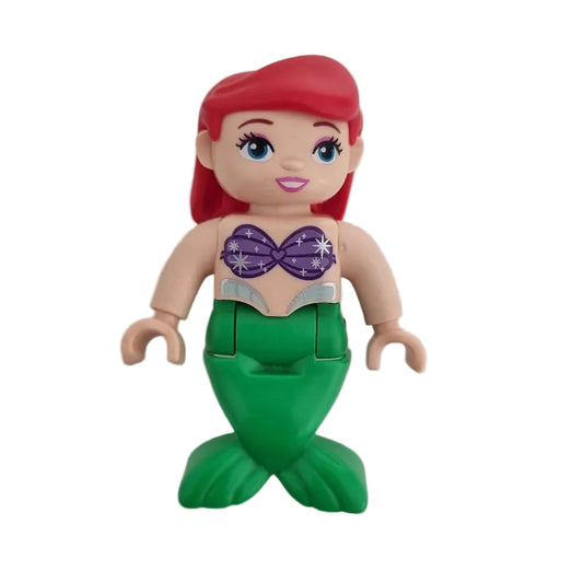lego duplo figur figuren arielle meerjungfrau einzeln disney dupmermaid01 schwanzflosse flosse grün haare rot muscheln muschelbh