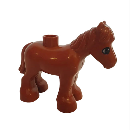 lego duplo tiere tier pferd pony klein einzeln einzelteile bausteinjäger horse03c01pb01 braun alt