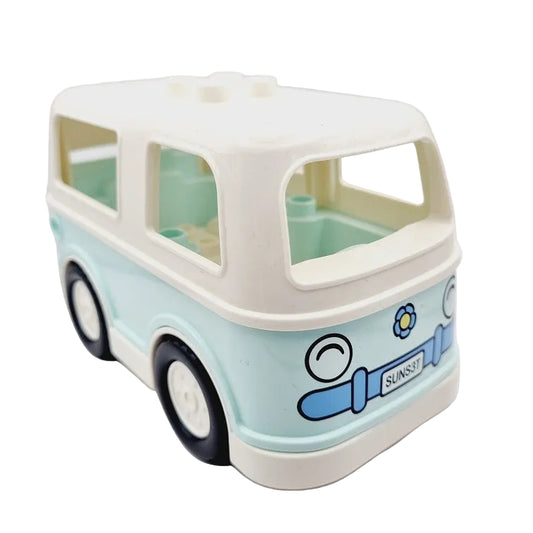 lego duplo fahrzeuge kleinbus bus bulli einzeln bausteinjäger suns3t blume mint weiß 2023