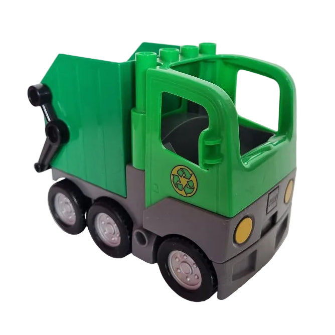 lego duplo müllauto müllwagen müllabfuhr recycling einzeln bausteinjäger 2005 2013 grün groß