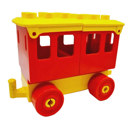 lego duplo eisenbahn zug waggon eisenbahnwaggon einzeln bausteinjäger gelb rot