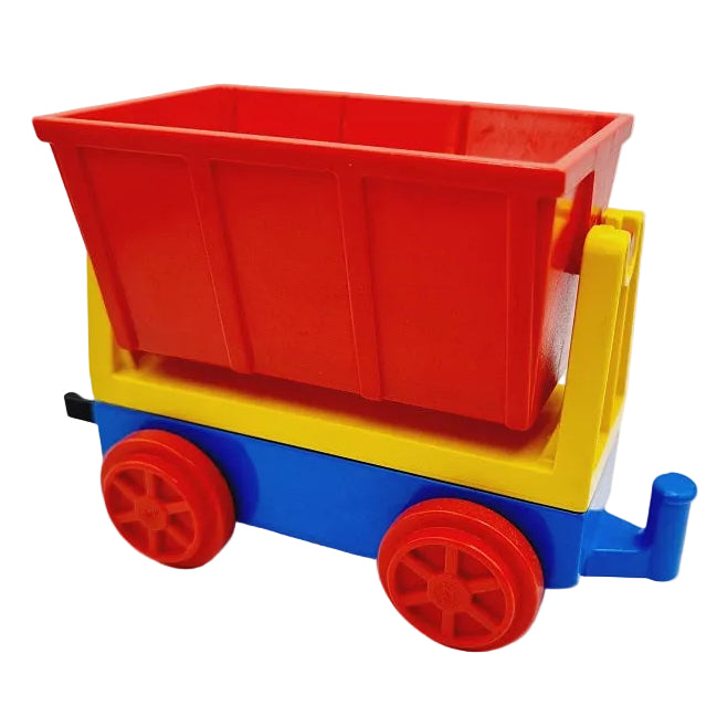 lego duplo eisenbahn zug waggon eisenbahnwaggon einzeln bausteinjäger lore kipplore blau rot 